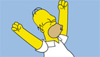 Homer Simpson hace muecas