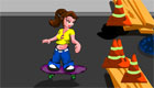 Juego de skate-board en la calle