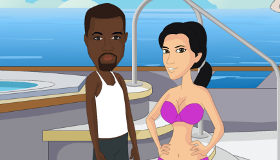 Besos de Kanye West y Kim Kardashian