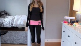 Esta chica sabe cómo llevar leggings (vídeo) 