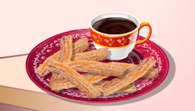 Hacer churros con chocolate