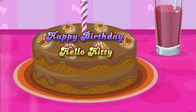 Hello Kitty hace pasteles