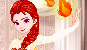 Viste a Elsa de fuego