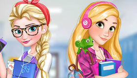 Elsa de Frozen y Rapunzel