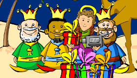 Foto con los tres Reyes Magos