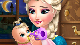 Cuidar al bebé de Elsa