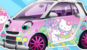 Decorar el coche de Hello Kitty