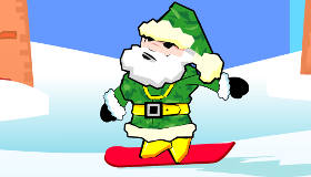 Papá Noel en snowboard