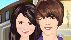 Justin Bieber y Selena Gomez van de compras